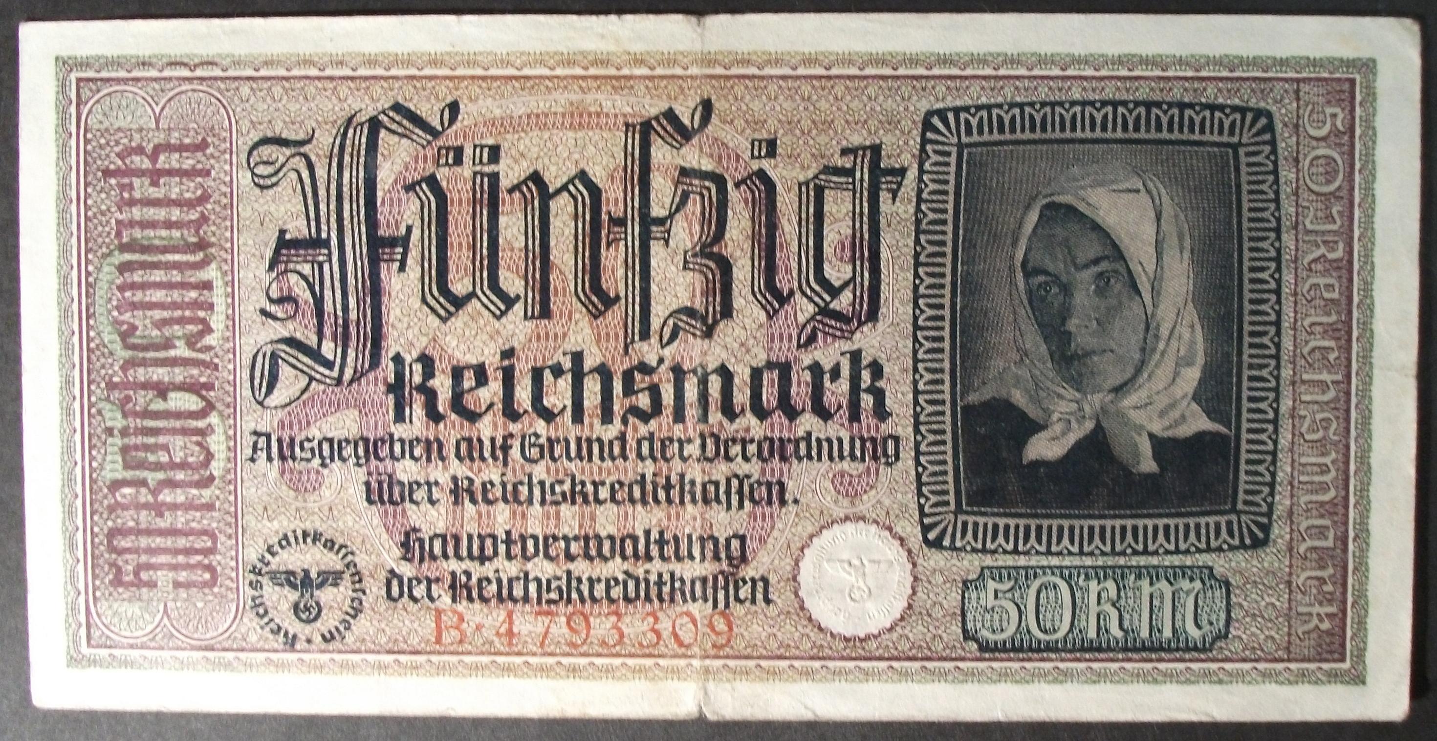Düsseldorf – Theresienstadt 50 Reichsmark Düsseldorf – Theresienstadt 50 Reichsmark